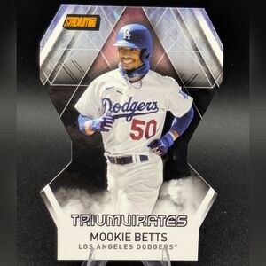 2021 Stadium Club Triumvirates MOOKIE BETTS ORANGE Parallel #d /50 SSP Dodgers
